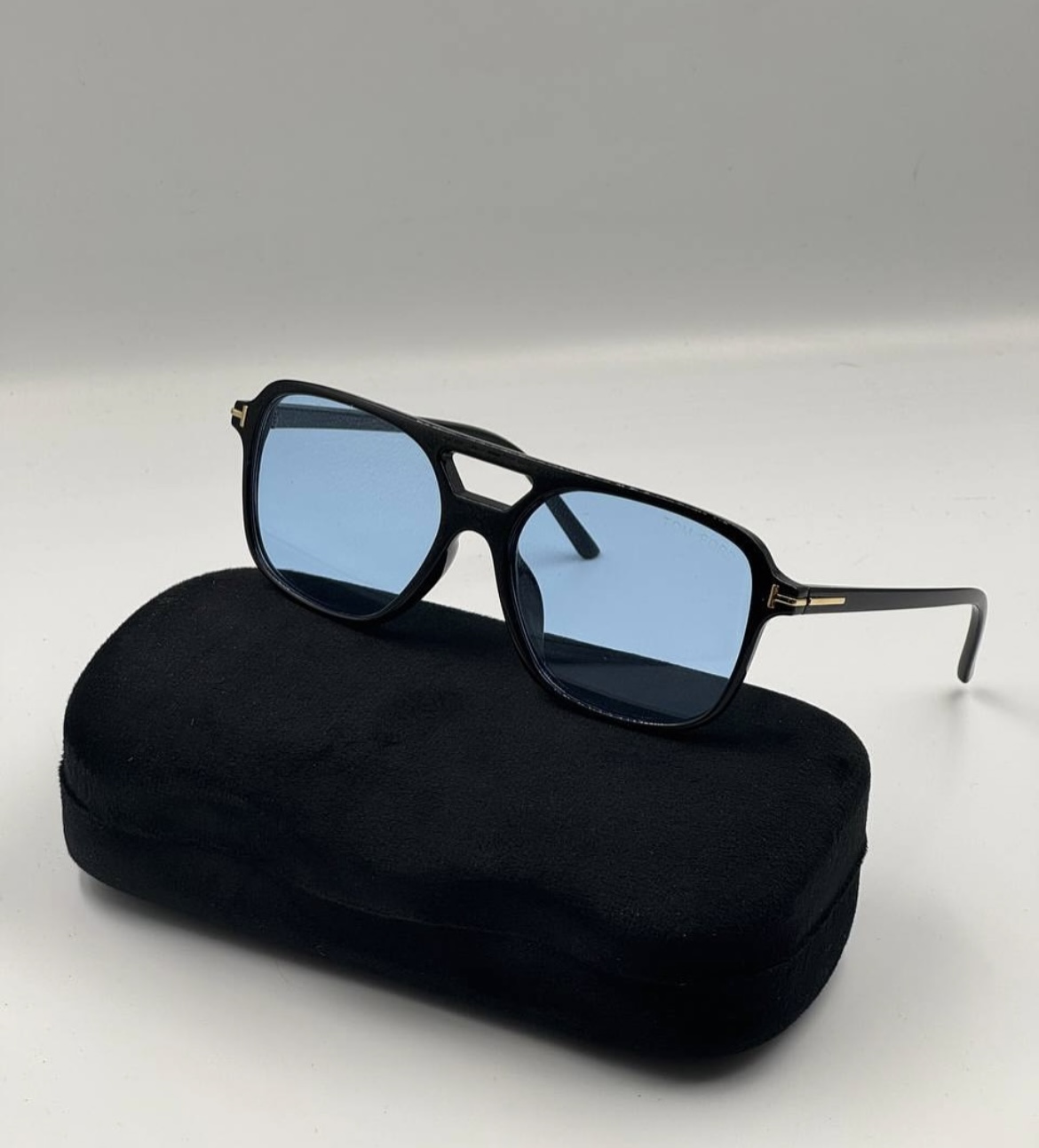 خرید عینک تام فورد شیشه آبی پلاریزه Tom Ford مربع UV400 زنانه و مردانه