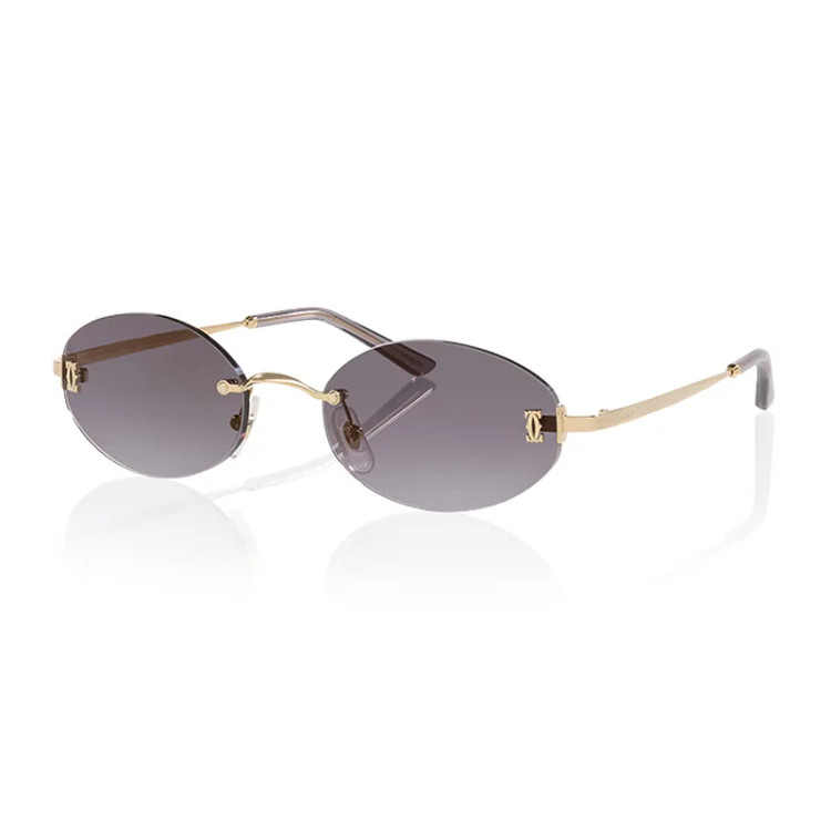 خرید عینک آفتابی کارتیر Cartier فریم لس زنانه و مردانه بیضی UV400